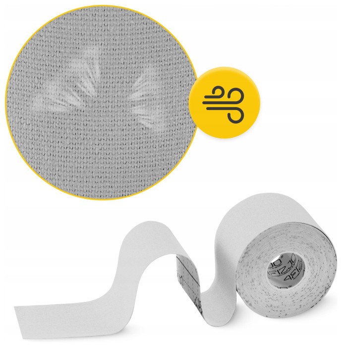 Лента кинезиологическая (кинезио тейп) 4FIZJO 5 см x 5 м White (P-5907739318831)