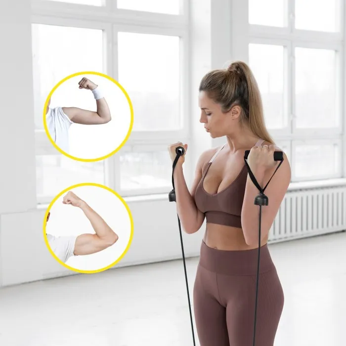 Диск здоров'я для талії Cornix Twisting Waist Disc з еспандерами XR-0447 White/Pink