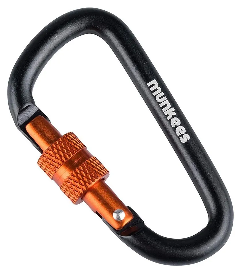 Munkees 3246 карабін D with Screw Lock 6 mm x 60 mm black (3246-BK)