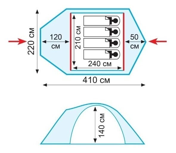 Палатка Tramp Stalker 4 (v2)