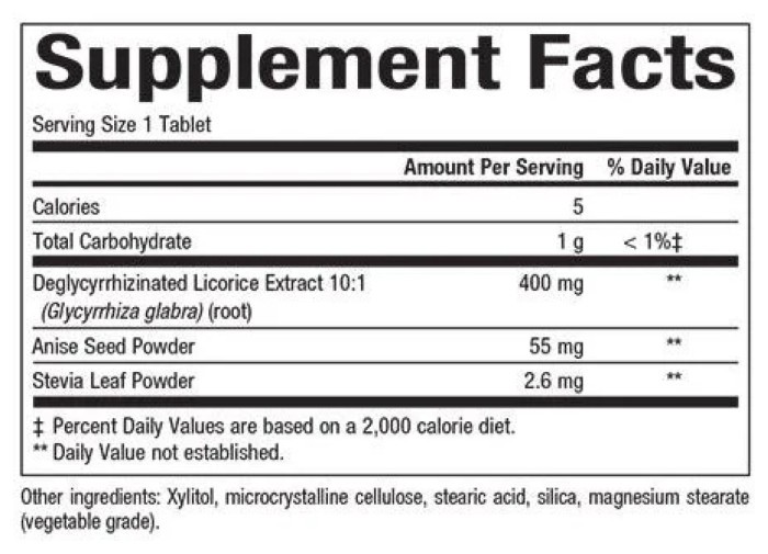DGL 400mg - 90 tabs