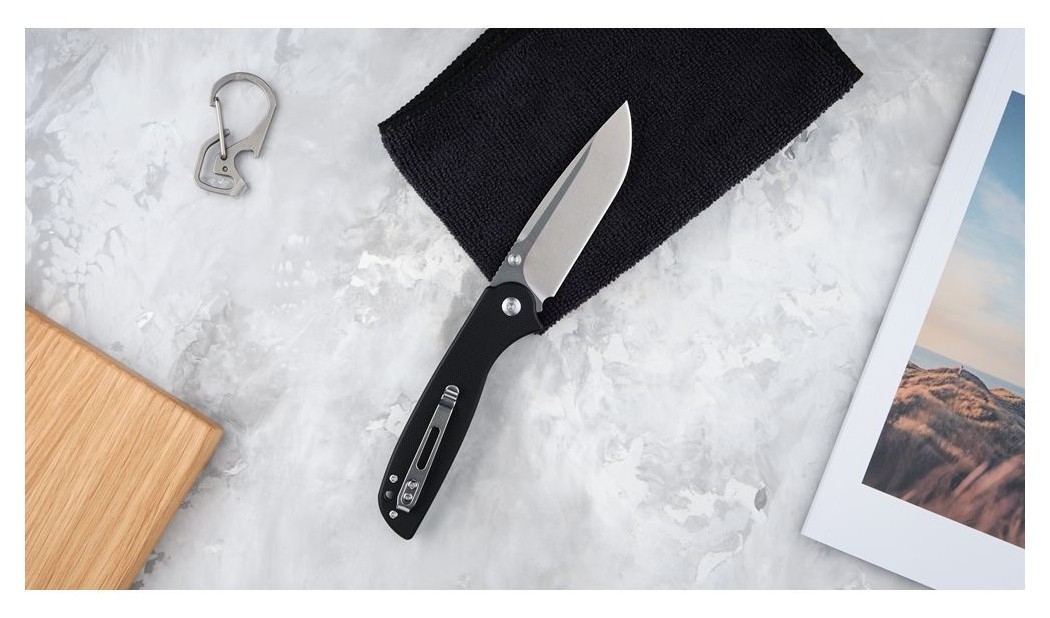 Ніж складаний Ganzo G6803 чорний, укр, укр