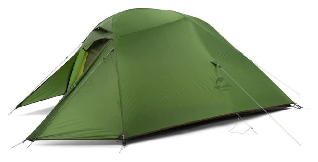 Намет надлегкий тримісний з футпринтом Naturehike Cloud Up 3 Updated NH18T030-T, 20D, темно-зелений, укр, укр
