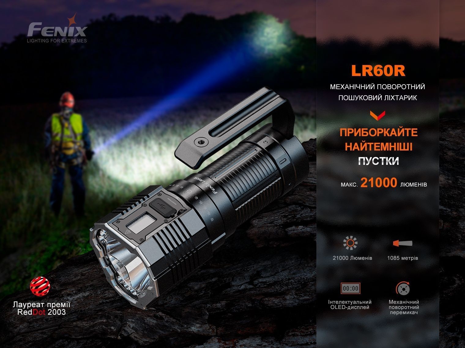 Фонарь ручной Fenix LR60R
