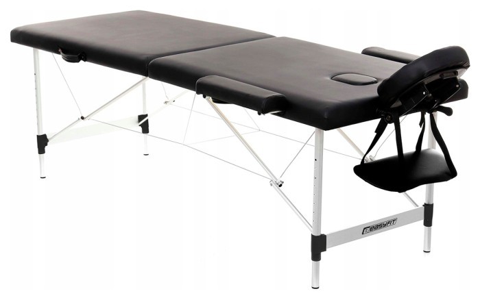 Масажний стіл EasyFit ZenRest-2 кушетка складна Чорна з чохлом, укр, укр