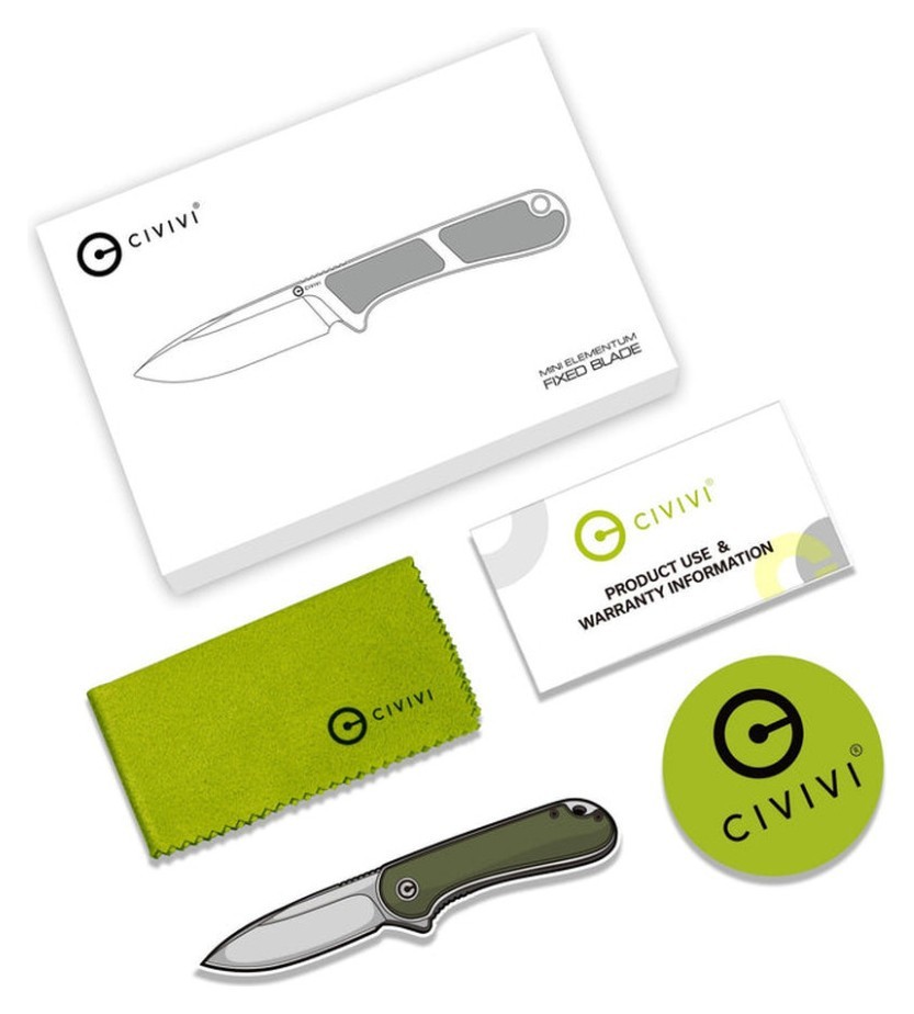 Ніж Civivi Mini Elementum Fixed Blade C23010-1, укр, укр