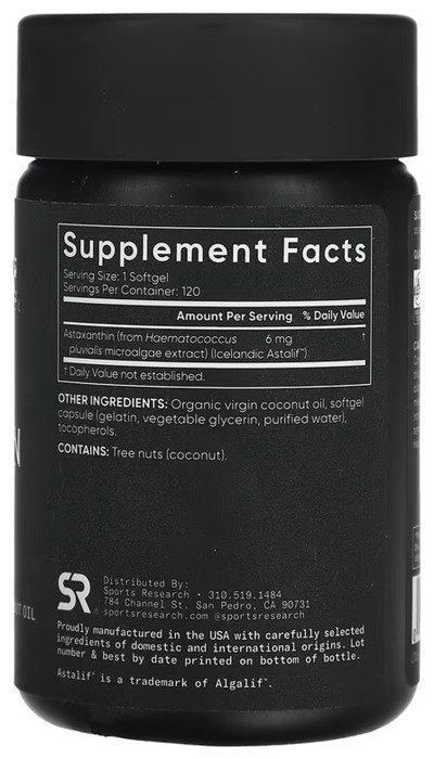 Astaxanthin 6mg - 120 softgels