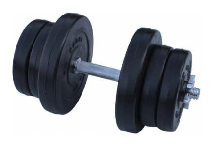 Композитна гантель RN-Sport 11,5 кг із хром грифом.