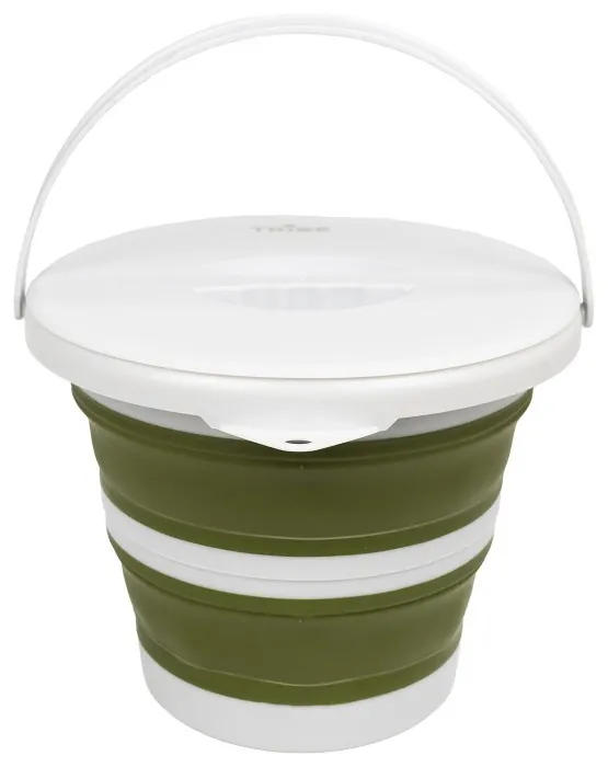 Ведро Tribe Water Bucket Lid 5 л силиконовое с крышкой T-FJ-0049, olive