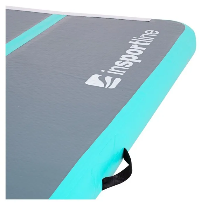 Килимок надувний inSPORTline Airstunt 500x100x10 см, сіро-бірюзовий