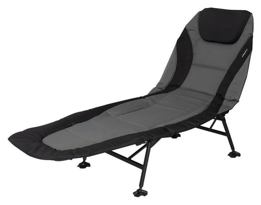 Шезлонг туристичний Eurotrail ROYAL 0201 Grey/black (ETCF0085) (200x75x35 см grey/black)