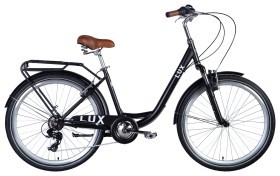Велосипед уцінений ST 26&quot; Dorozhnik LUX Vbr FR рама-17&quot; чорний (матовий) 2024