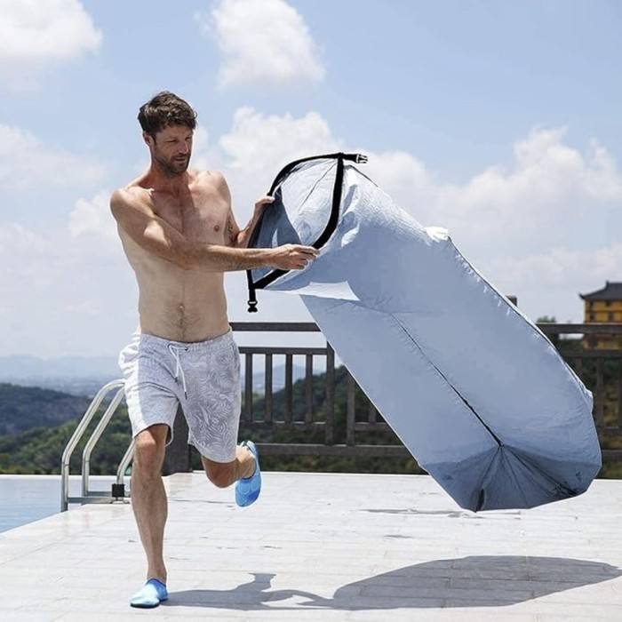 Матрас надувной ламзак Naturehike NH20FCD06, 180х70х52 см, серый, имеет чехол-рюкзак.