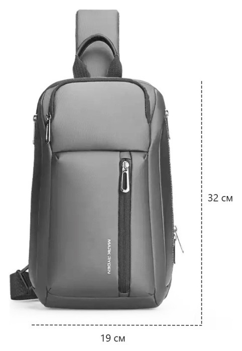 Сумка с одной лямкой Mark Ryden Brad MR7808 Gray