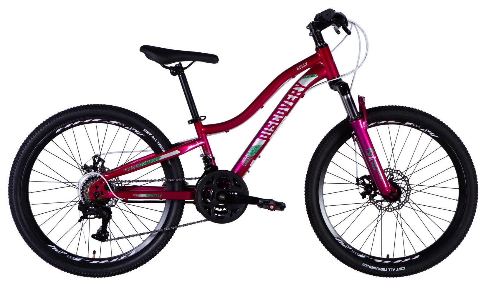 Велосипед ST 24" Discovery KELLY DD FR рама-11" малиновий 2025, укр, укр