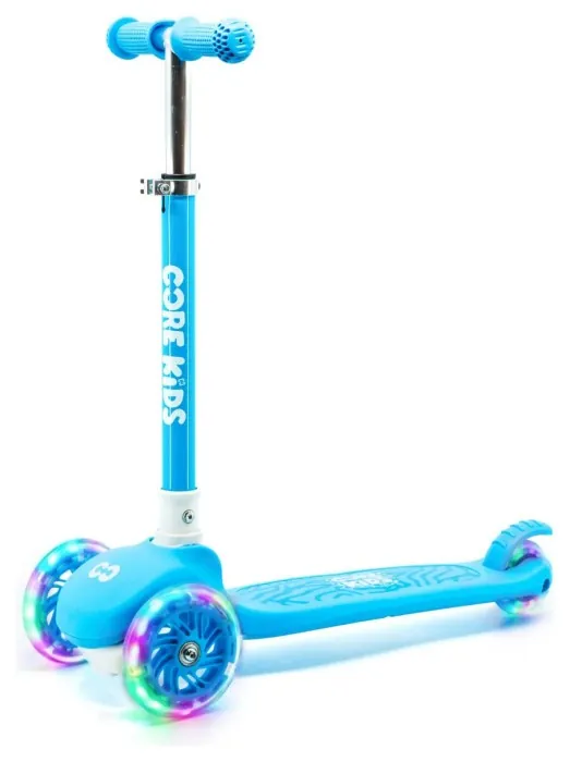Самокат детский Core Spark трехколесный LED Wheel/Bar/Deck - Black