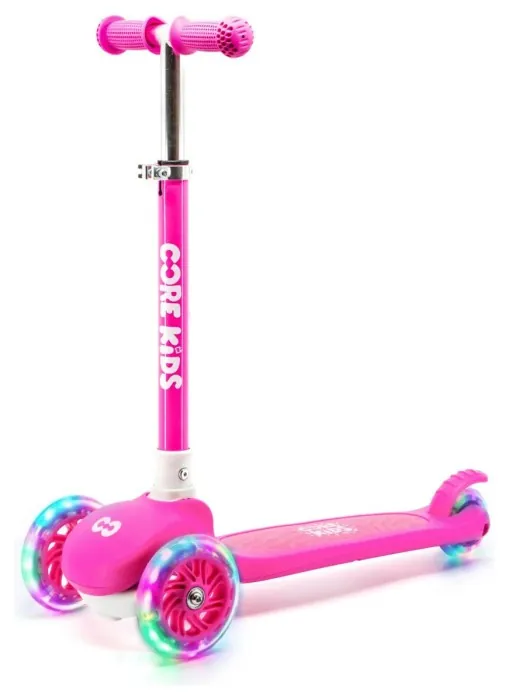 Самокат детский Core Spark трехколесный LED Wheel/Bar/Deck - Black