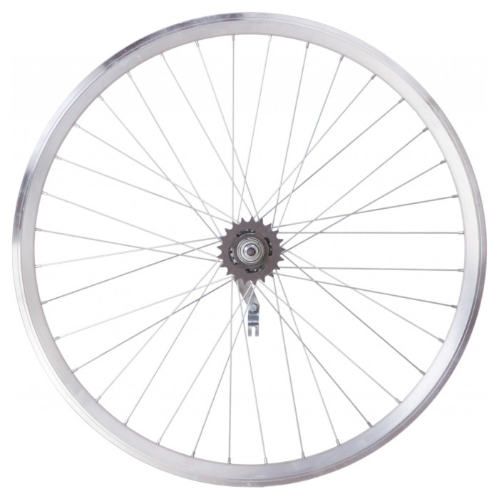 Колесо задн. VLT 24" AL 36H двост. чорн.; Втулка черв. SHUNFENG SF-CT01 на гайках, укр, укр