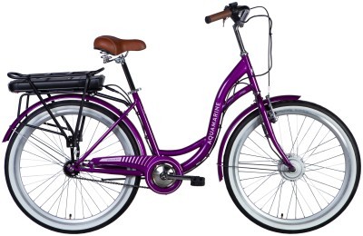 Велосипед с электроприводом 26" ST Dorozhnik eAQUAMARINE BH рама-17" 36B 12.5А*ч 350Вт сиреневый YS 9019 2025