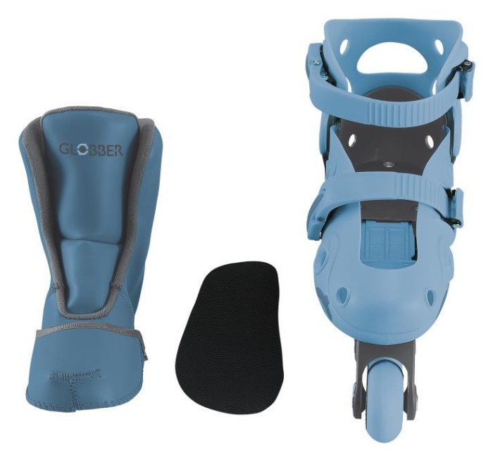 Роликові ковзани GLOBBER 2в1 сіро-сині р.26-29, до 20кг, 3+