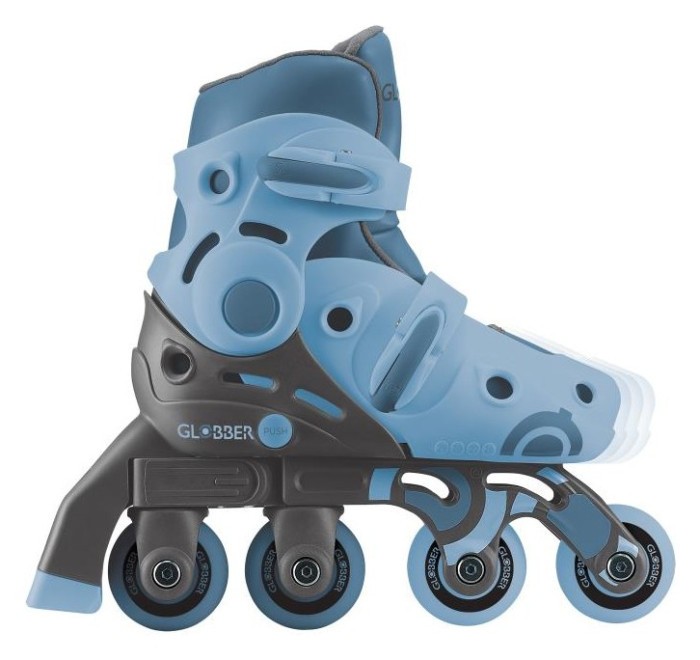 Роликові ковзани GLOBBER 2в1 сіро-сині р.26-29, до 20кг, 3+