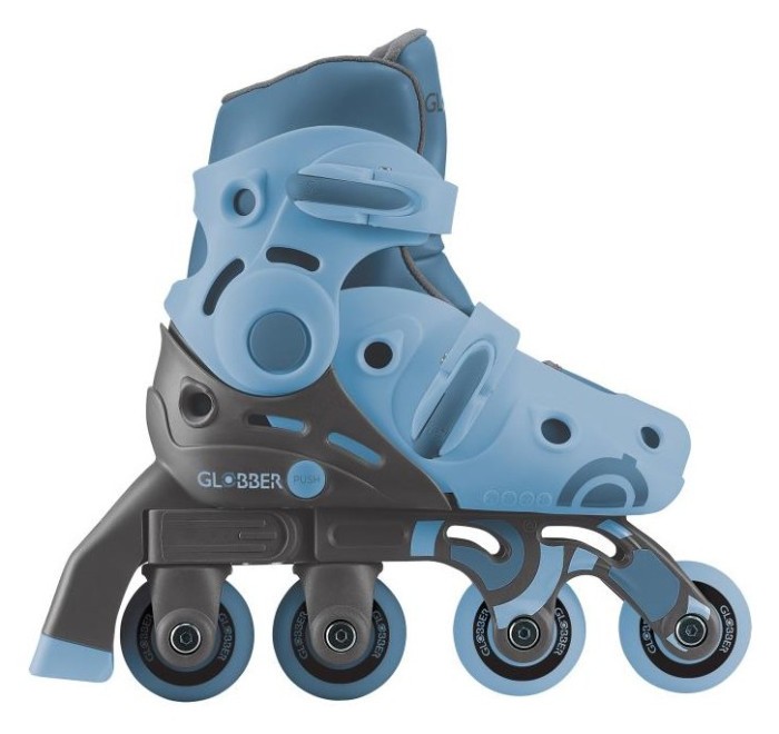 Роликові ковзани GLOBBER 2в1 сіро-сині р.26-29, до 20кг, 3+, укр, укр