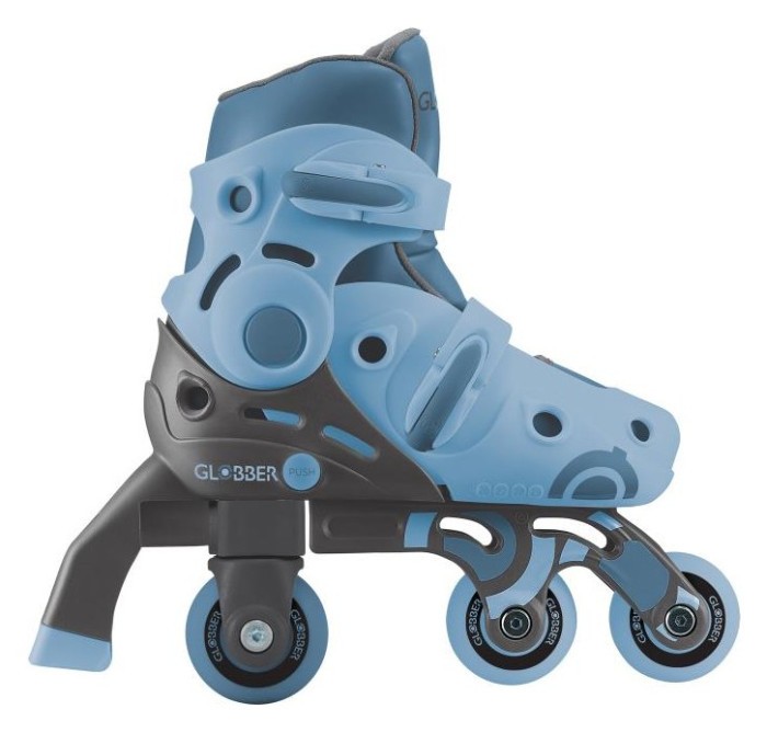 Роликові ковзани GLOBBER 2в1 сіро-сині р.26-29, до 20кг, 3+, укр, укр