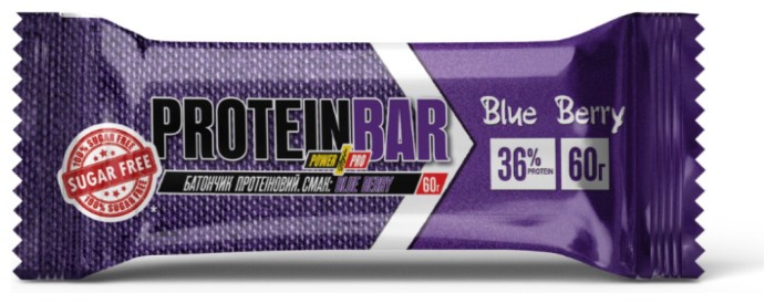 Power Pro 36% Sugar Free - 20x60g Blue berry, укр, укр