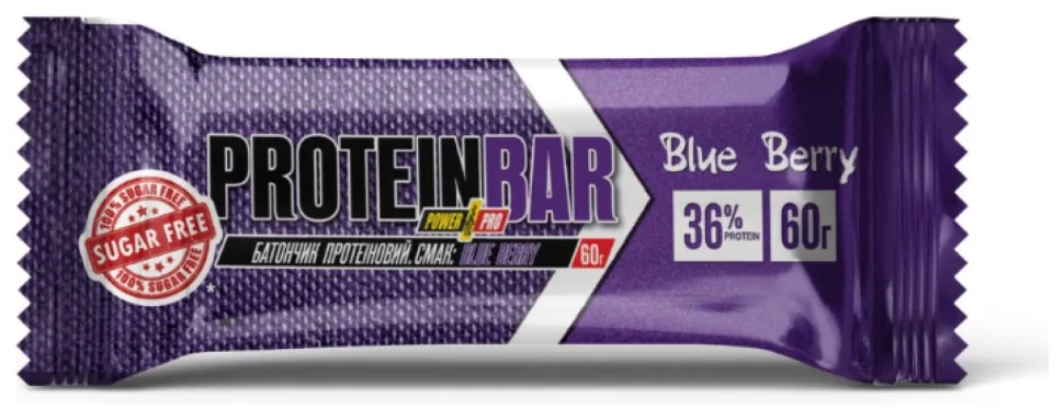 Power Pro 36% Sugar Free - 20x60g Blue berry