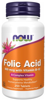 Folic Acid 800mcg - 250 tabs