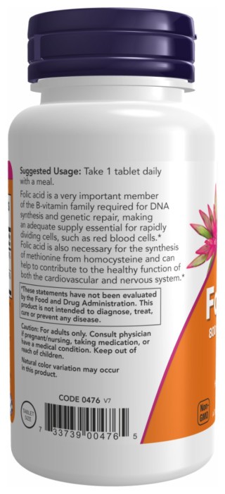 Folic Acid 800mcg - 250 tabs