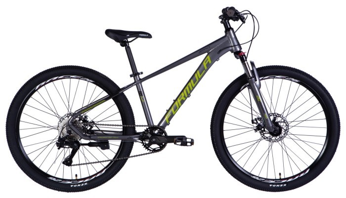 Велосипед AL 26" Formula ZEPHYR 3.0 DD CS рама-14" серый с зеленым 2026