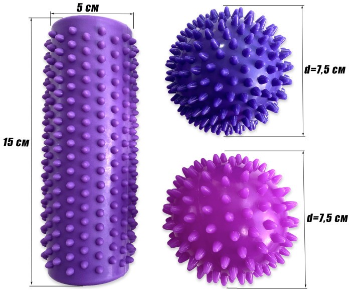 Набор для массажа и МФР EasyFit PVC Set-2 в сумочке