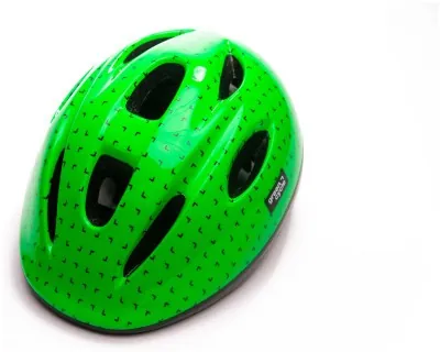 Шолом дитячий Green Cycle FLASH розмір 48-52см зелено-чорний лак