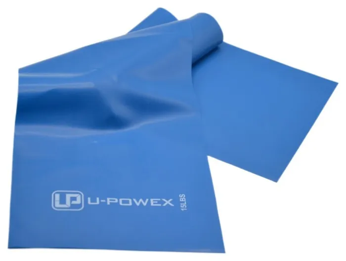 Стрічка-еспандер для фітнесу та реабілітації U-POWEX Fitness band 0.4мм. (6.8 кг) Blue
