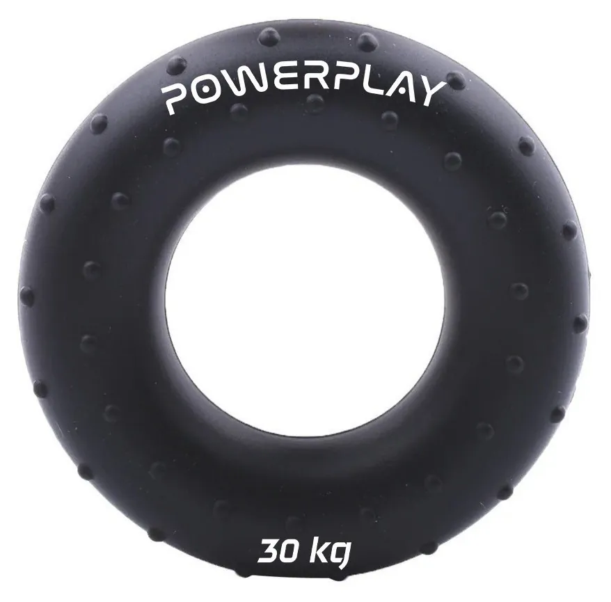 Еспандер кистьовий силіконовий PowerPlay PP-4338 Hand Grip Hard 30 кг. Чорний (PP_PP_4338_Black_30kg)