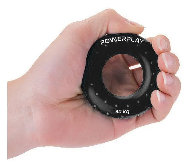 Эспандер кистевой силиконовый PowerPlay PP-4338 Hand Grip Hard 30 кг. Черный