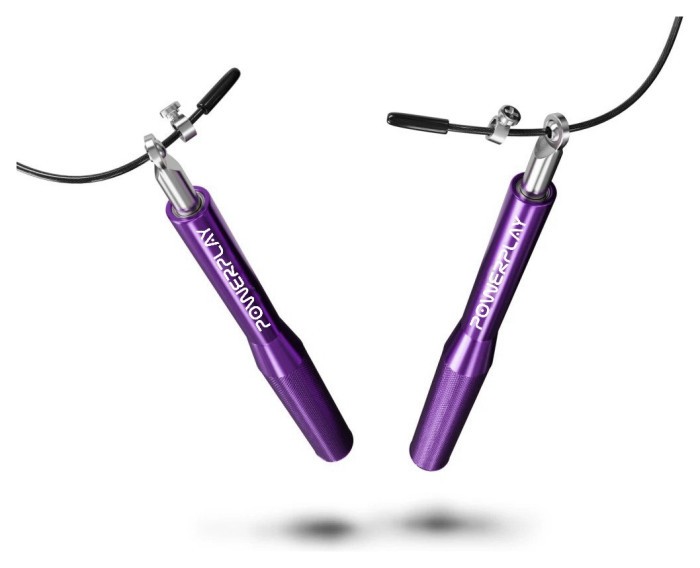 Скакалка швидкісна на підшипниках алюмінієва PowerPlay 4207 Elite Jump Rope Фіолетова (3m.)