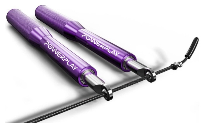 Скакалка швидкісна на підшипниках алюмінієва PowerPlay 4207 Elite Jump Rope Фіолетова (3m.)