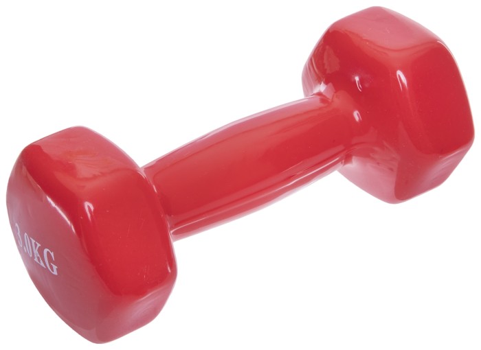Гантель для фітнесу з неопреновим покриттям глянець, мат SP-Planeta Веселка TA-0001-3 3кг, червоний, укр, укр