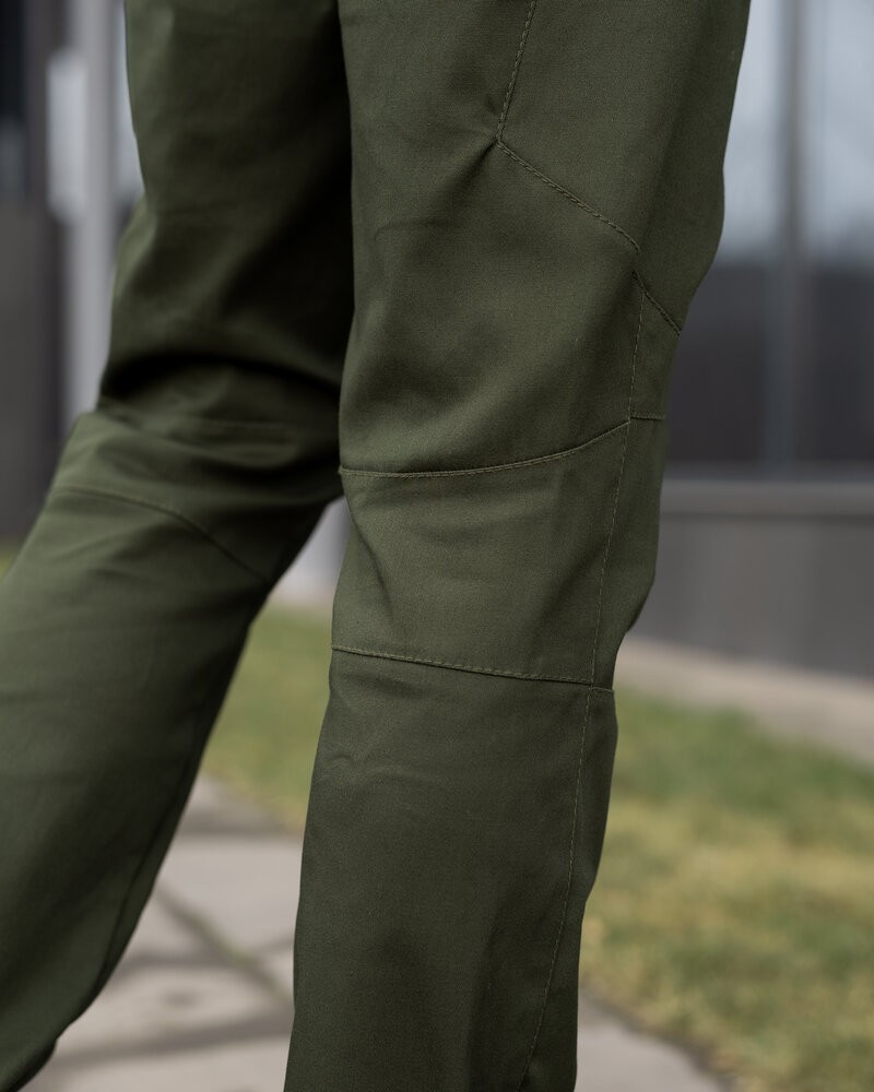 Мужские базовые брюки котоновые карго демисезонные хаки Pobedov Skystone