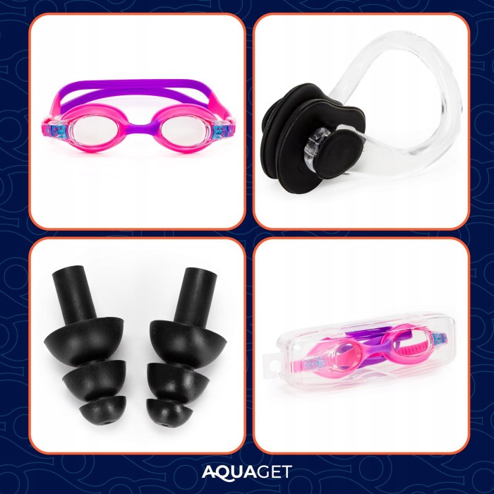 Окуляри для плавання Aquaget дитячі AQ0015 Pink