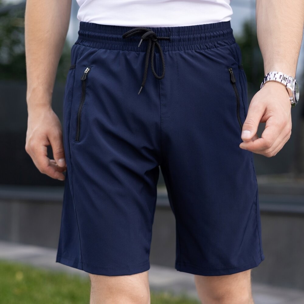 Темно-сині чоловічі шорти прямого крою Pobedov Vil'nyy