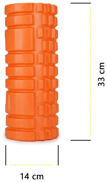 Масажний ролик Cornix EVA 33 x 14 см (валик, роллер) XR-0033 Orange