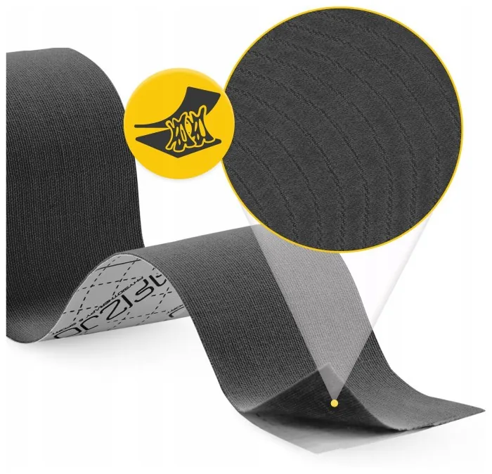 Стрічка кінезіологічна (кінезіо тейп) 4FIZJO 7.5 см x 5 м Black (P-5907739318886)