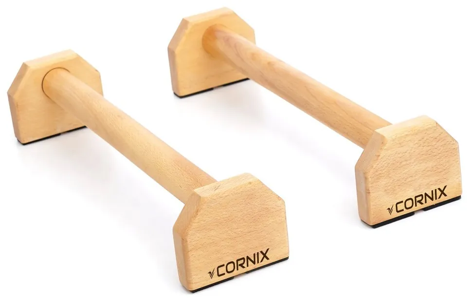 Упори для віджимань (паралетси) Cornix 50 см дерев'яні, подовжені XR-0382 (LFXR-0382)