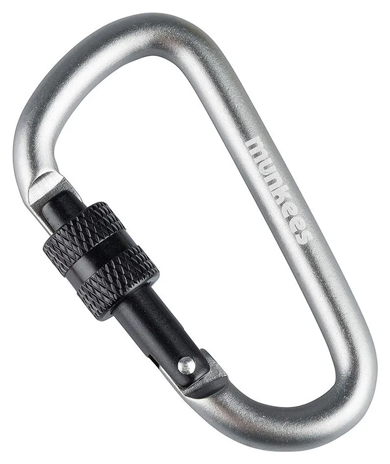 Munkees 3246 карабін D with Screw Lock 6 mm x 60 mm grey (3246-GY)