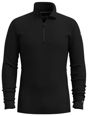 Термофутболка з довгим рукавом чоловіча Smartwool Men's Classic Thermal Merino Base Layer 1/4 Zip Boxed, Black
