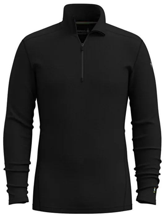 Термофутболка з довгим рукавом чоловіча Smartwool Men's Classic Thermal Merino Base Layer 1/4 Zip Boxed, Black