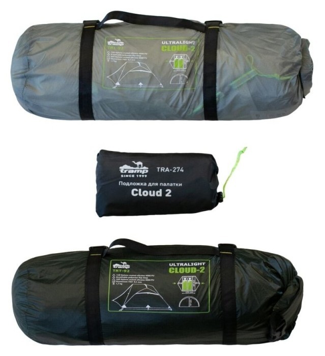 Намет Tramp Cloud 2 Si темно-зелений, укр, укр